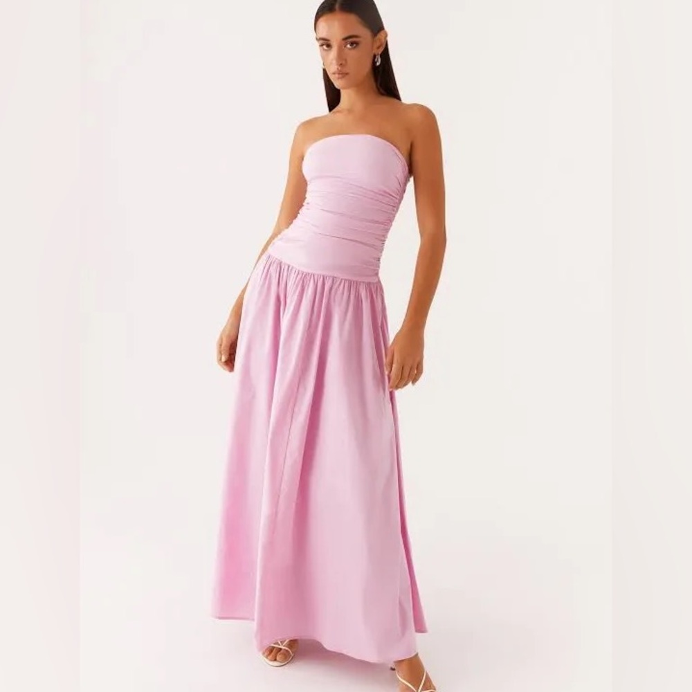 Peppermayo Strapless Pink Maxi Dress